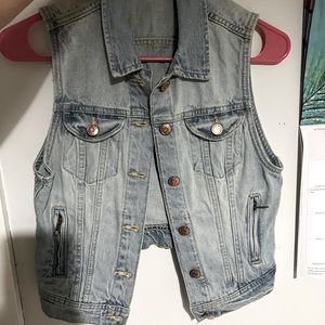 Sleeveless Denim Vest